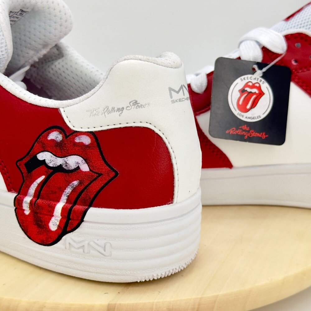 Rolling Stones x MN Red White Palmilla Marquee Hot Lips Sneakers Size 12 NEW! - Picture 9 of 10